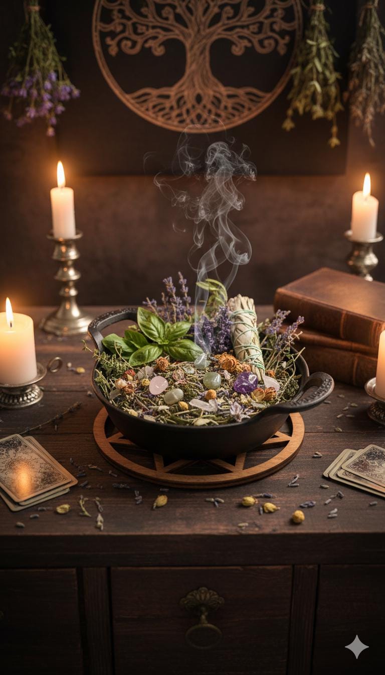 Wicca Journey Cast Iron Cauldron for Rituals, Spell Work, Altar Use and Fire Safe - Indoor or Outdoor Witchcraft Tool