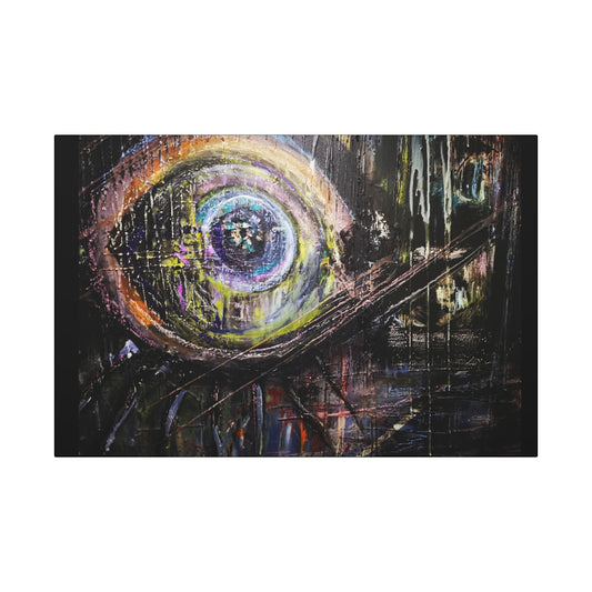 Abstract Eye Canvas Art Wraps, Vibrant Wall Decor, Modern Art Prints, Colorful Home Decor, Unique Gift Option