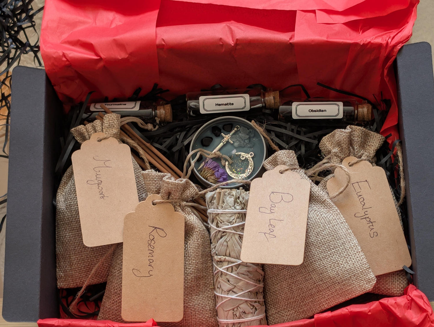 Shield and Secure / Complete Protection Altar Kit for Witches / Crystal Ritual Spell Kit for Banishing Spiritual Defense Energy Warding