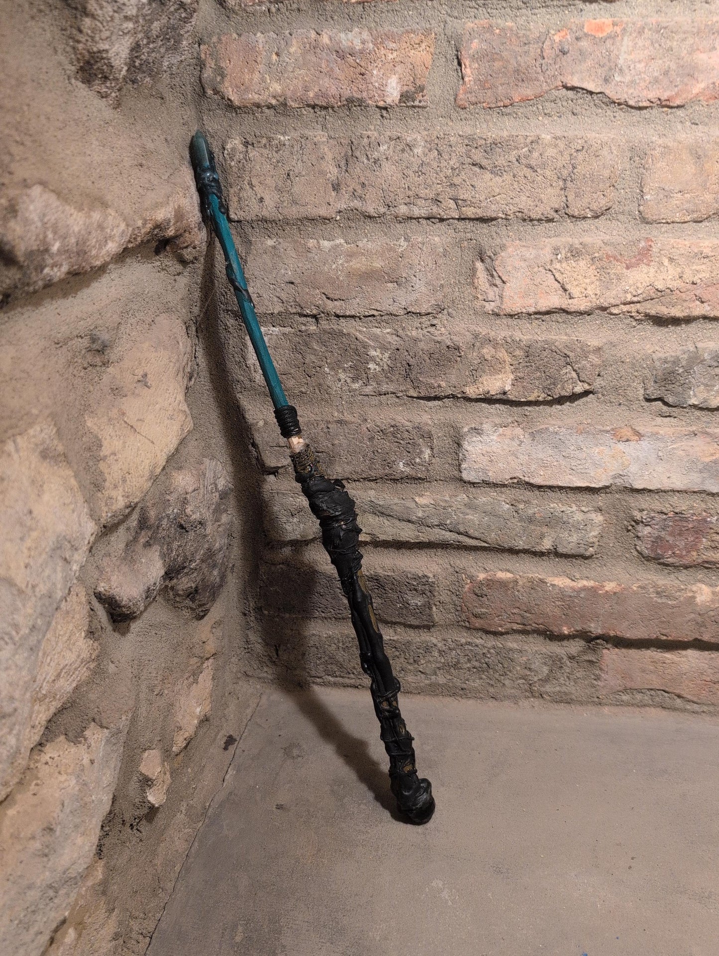 Wicca Journey Handcrafted Witch’s Wand – Moss Agate Tip, Resin Handle & Enchanted Details